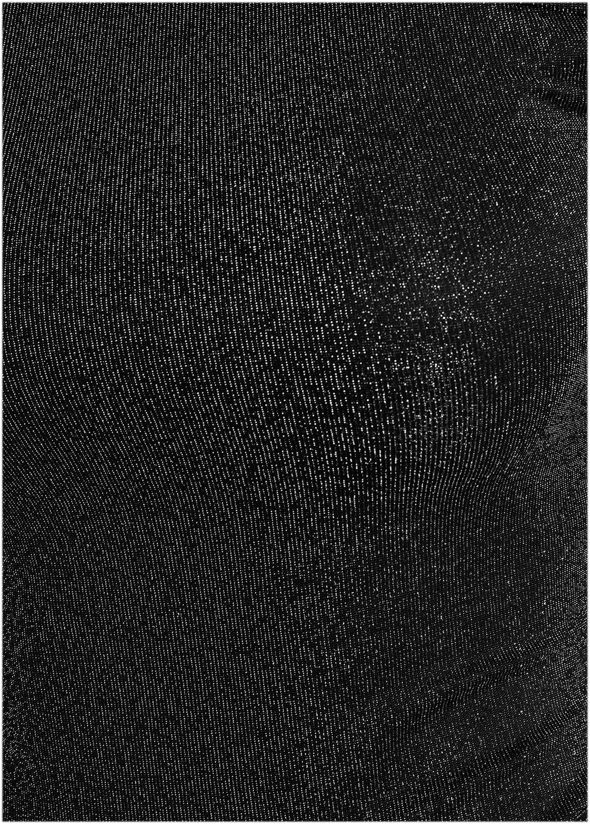 Glitter Knit One Shoulder Top Jet Black Glitter Knit