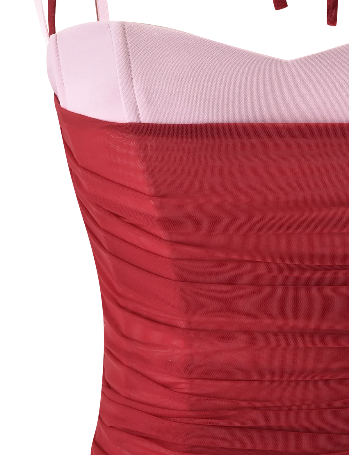 CALINE RUCHED CORSET RED
