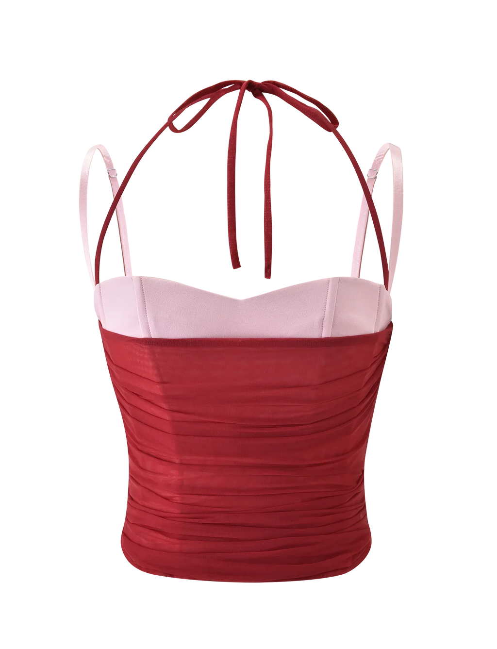 CALINE RUCHED CORSET RED