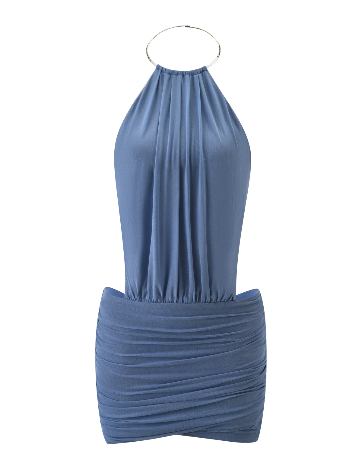 EVANNA MINI DRESS SLATE BLUE