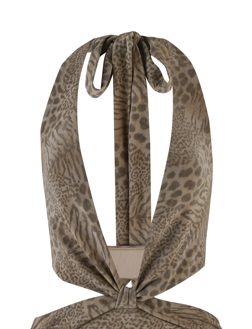 EVANGELINE MINI DRESS NEUTRAL TIGER