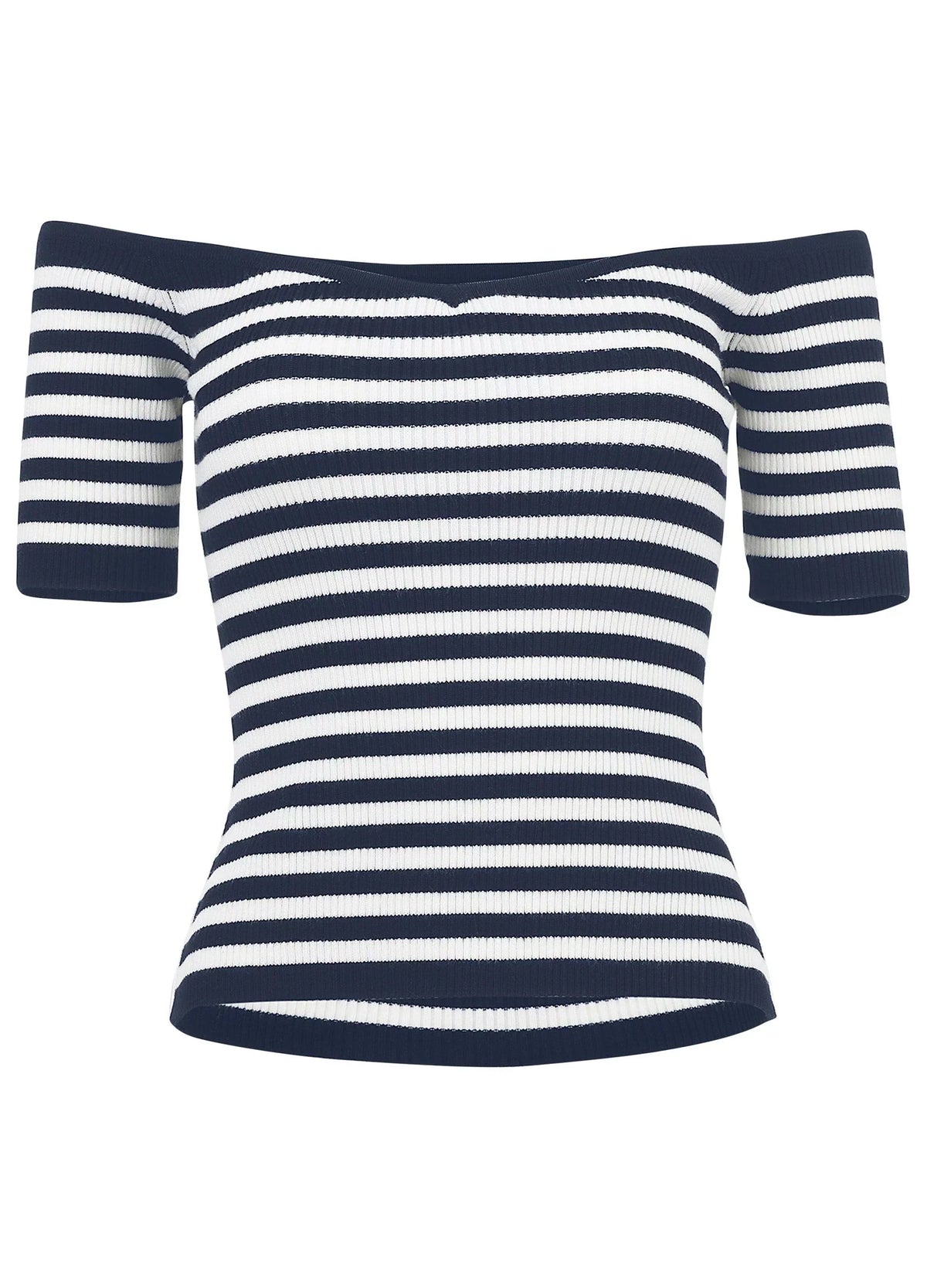 Off The Shoulder Sweater Black Iris Combo