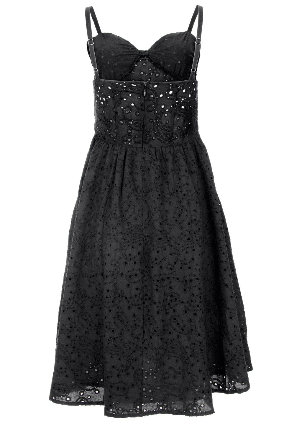 Paisley Eyelet Dress Jet Black