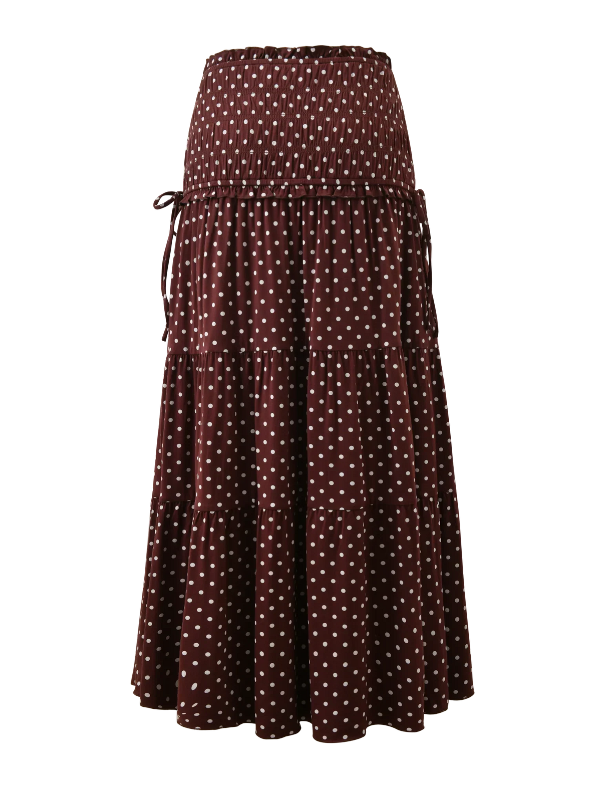 DENALI MAXI SKIRT BROWN DOT