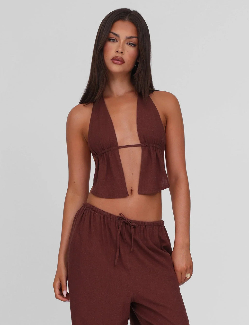 LAINEY TOP CHOCOLATE