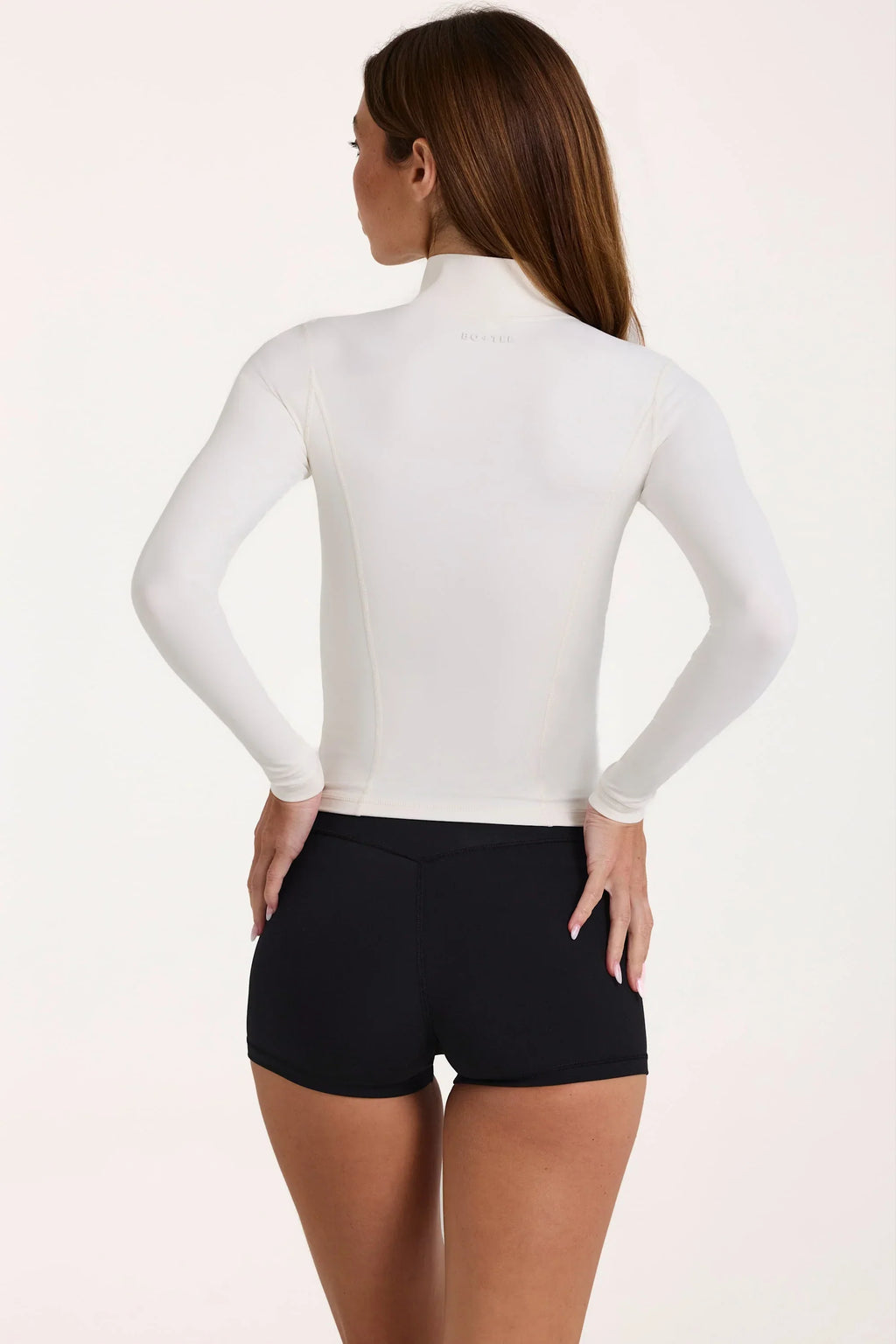 Soft Active Zip Up Jacket in Ivory