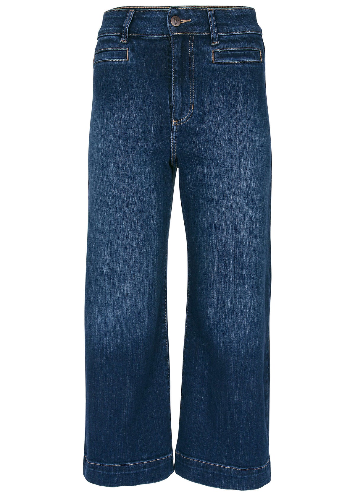 Sophia Wide Leg Crop Jeans Dark Wash