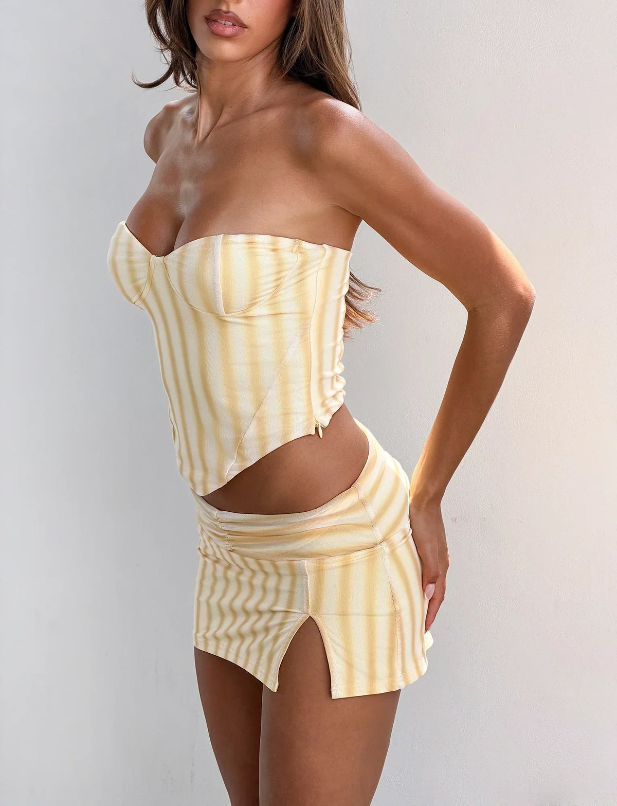 HAVANA SKIRT YELLOW STRIPE