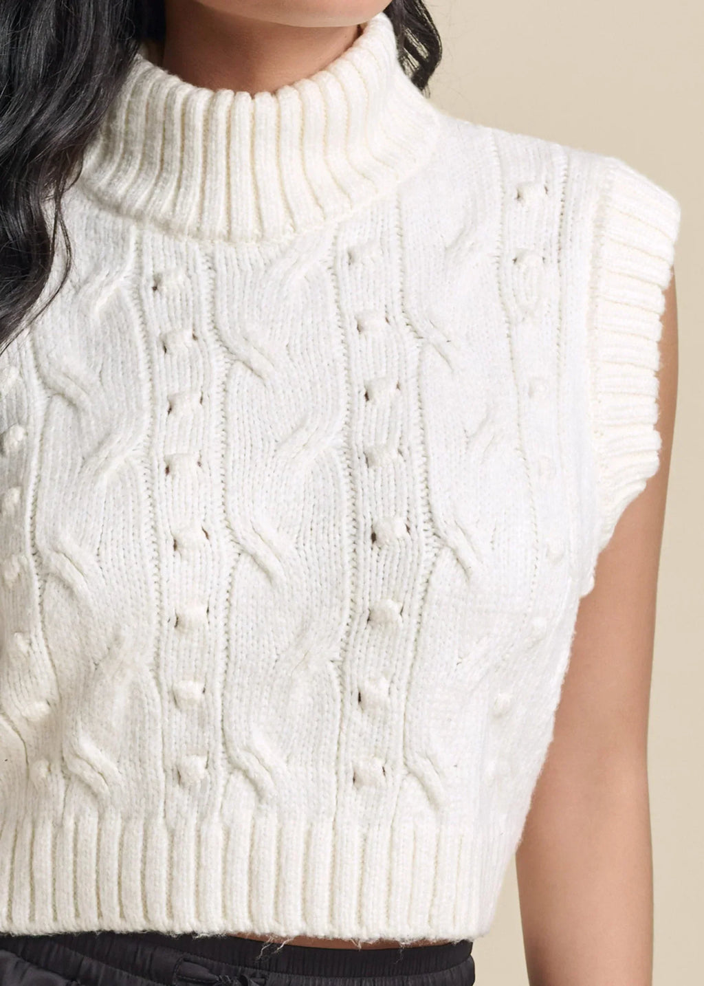 Cable Knit Sweater Cloud Dancer