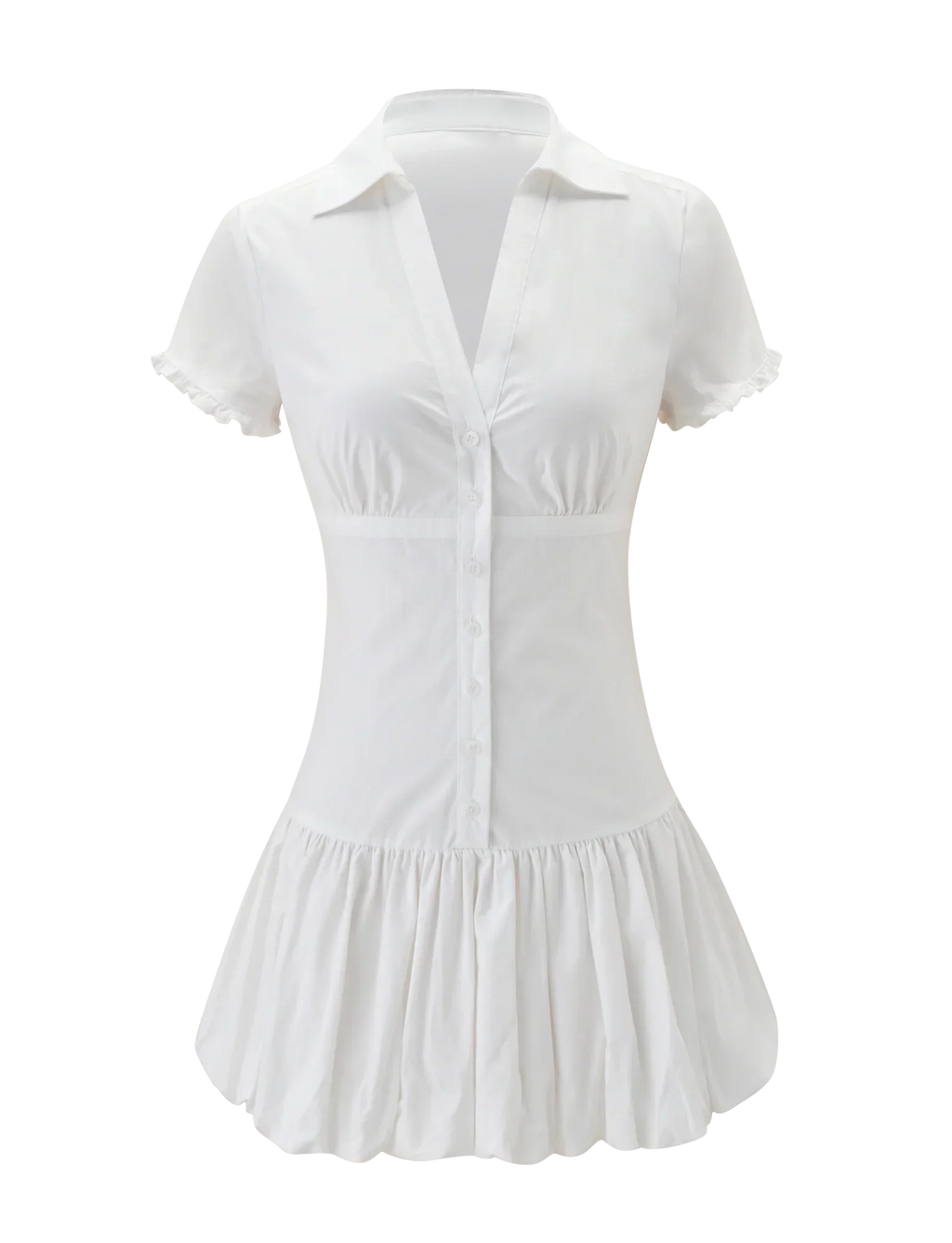 VALERIE BUBBLE DRESS WHITE