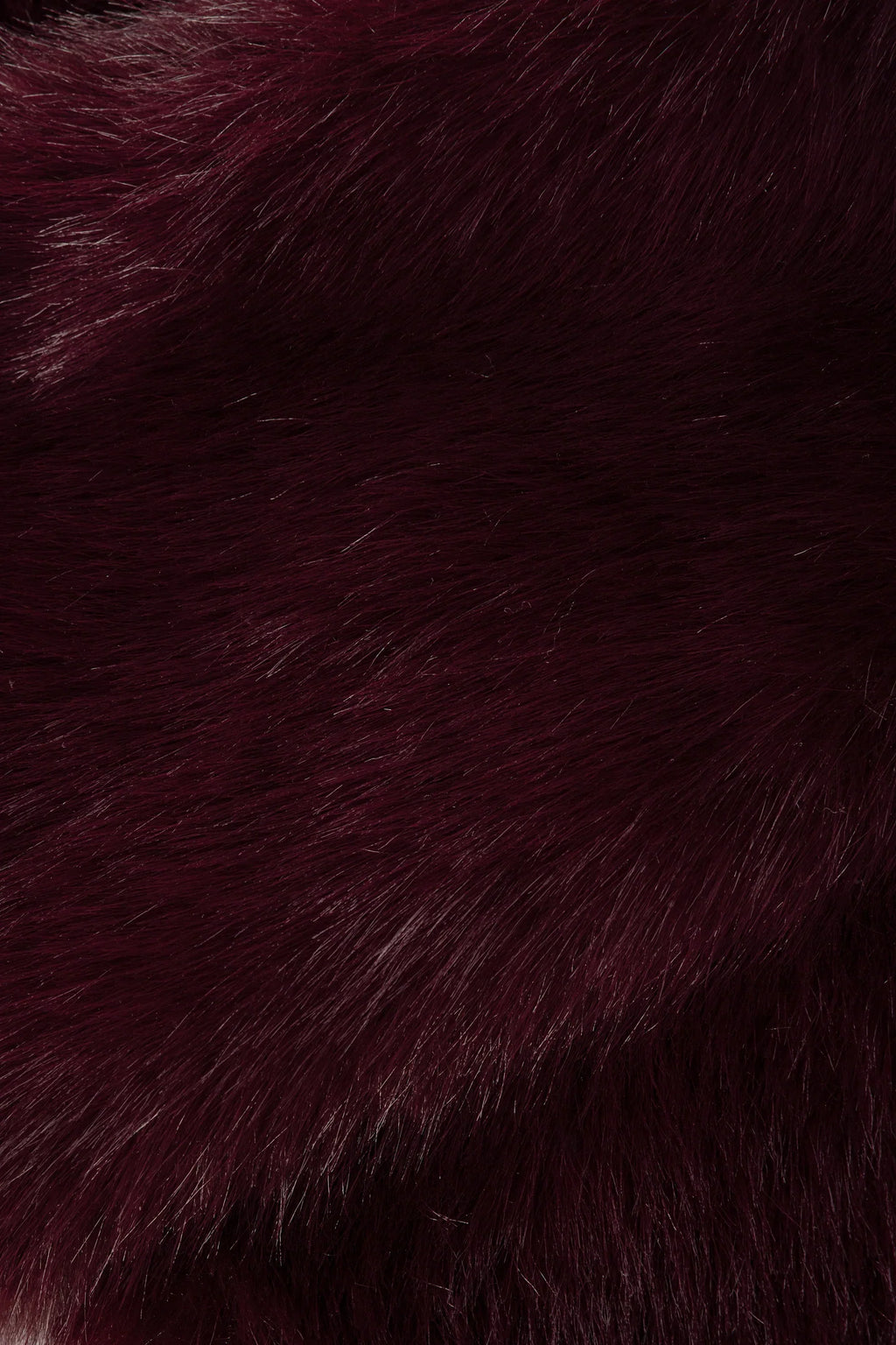 Faux Fur Cropped Bolero in Wine