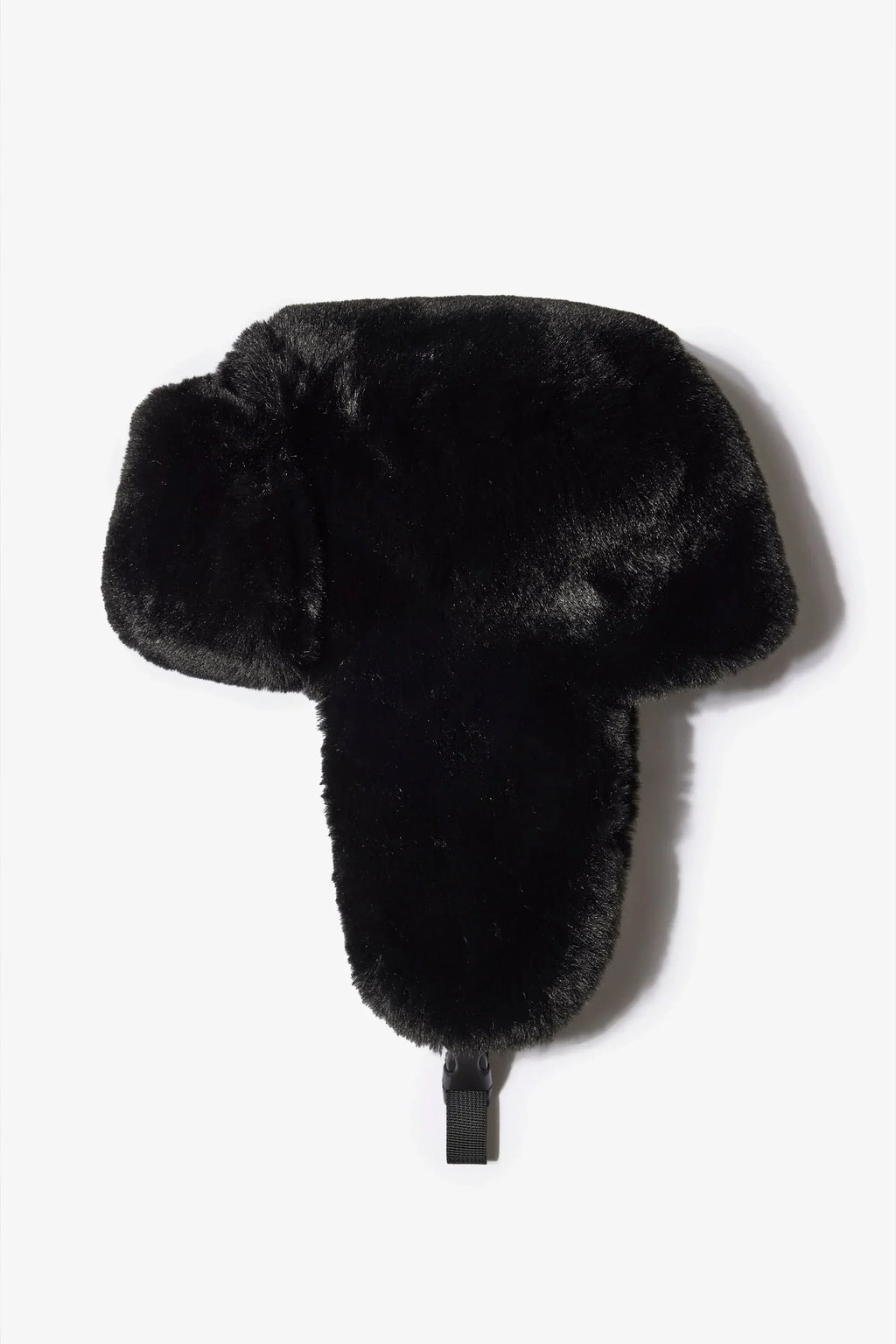 Faux Fur Trapper Hat in Black