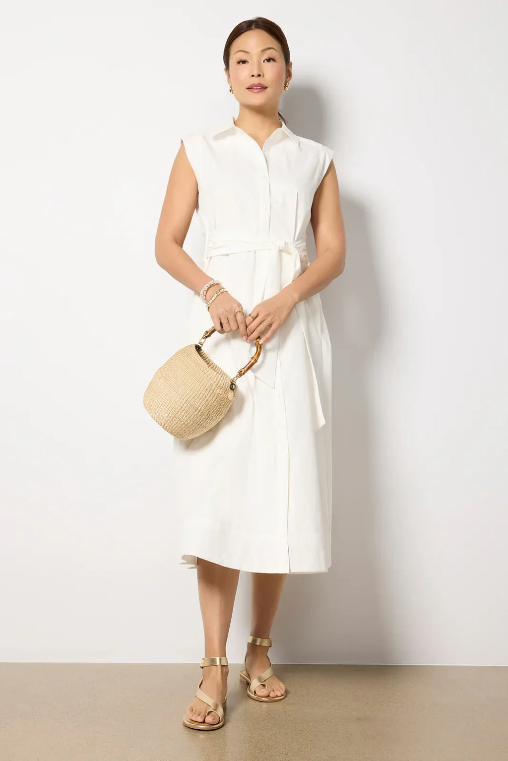 Perry Tie Waist Shirt Dress