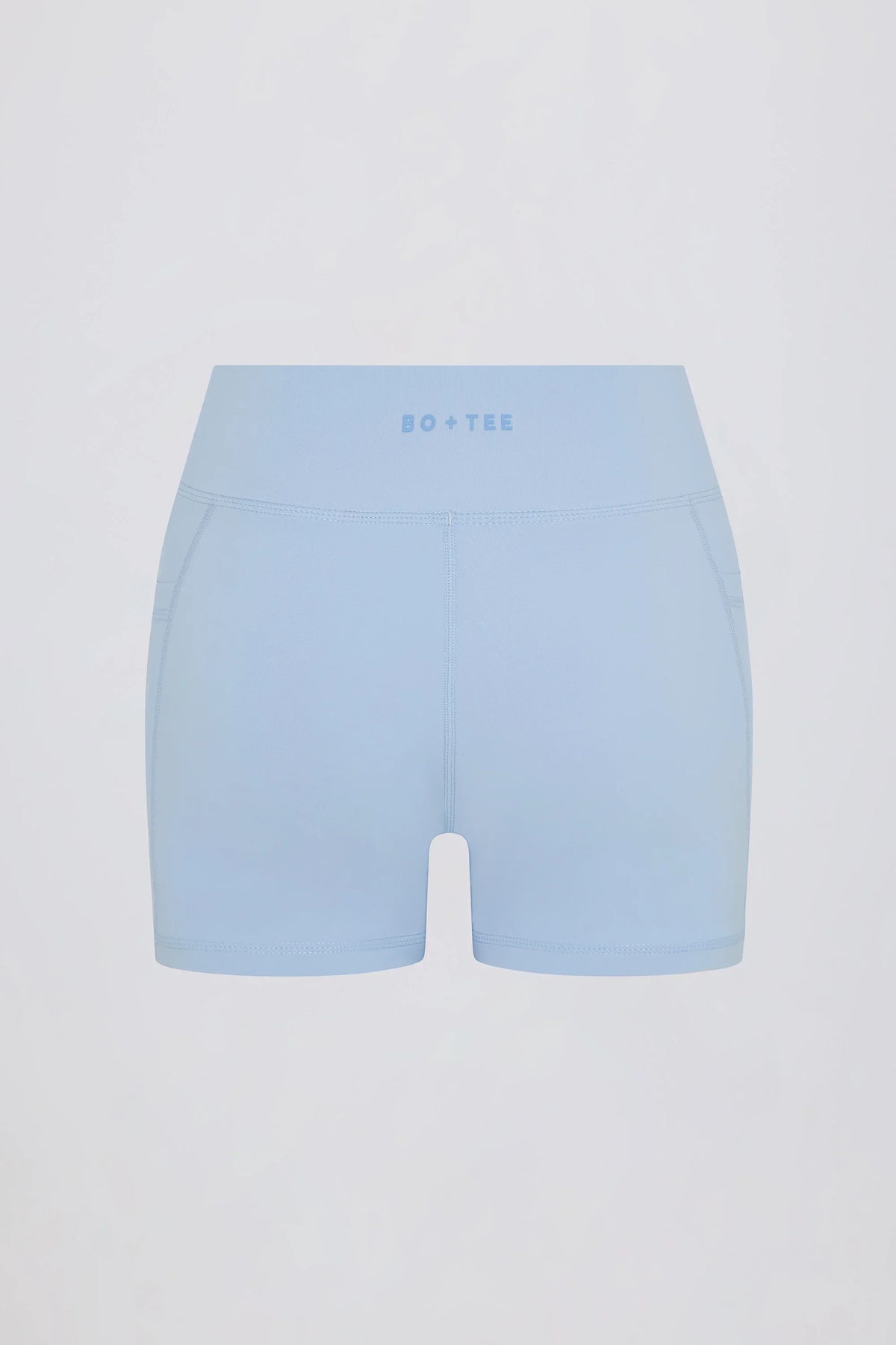 Soft Active Pocket V Waist Mini Shorts in Sky