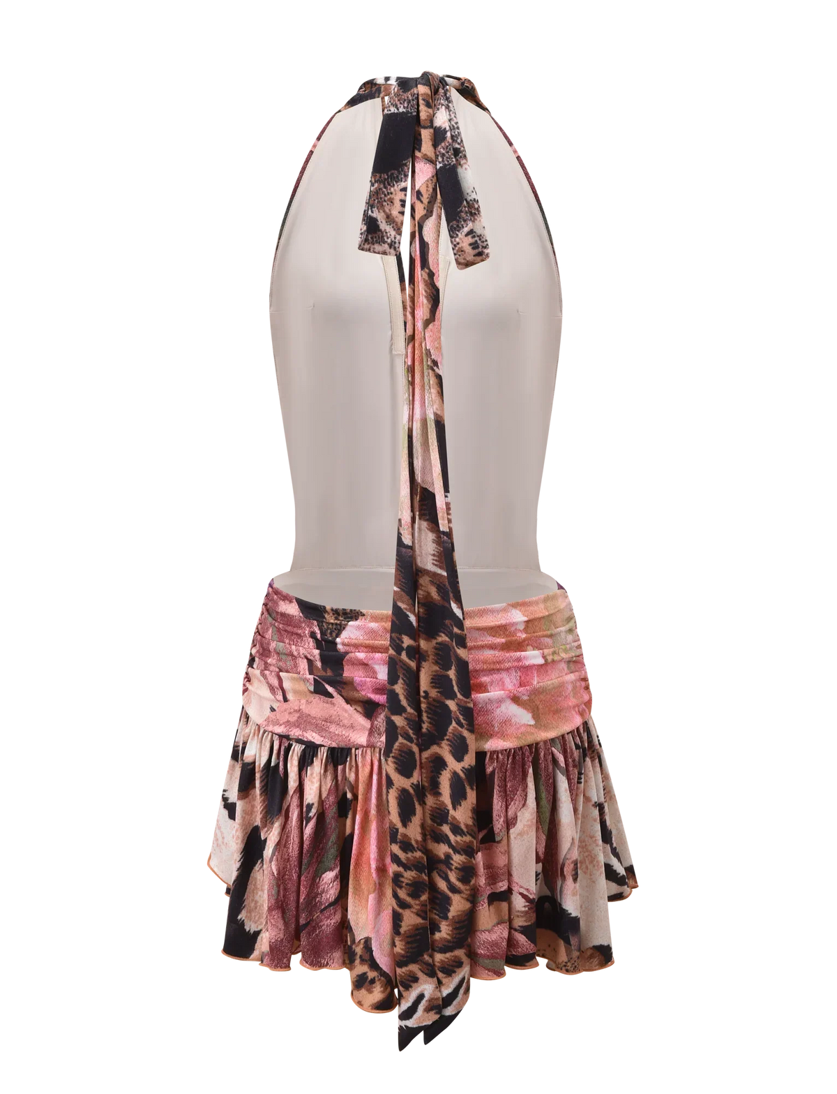 INDI HALTER SCARF DRESS ANIMALIER FLORAL