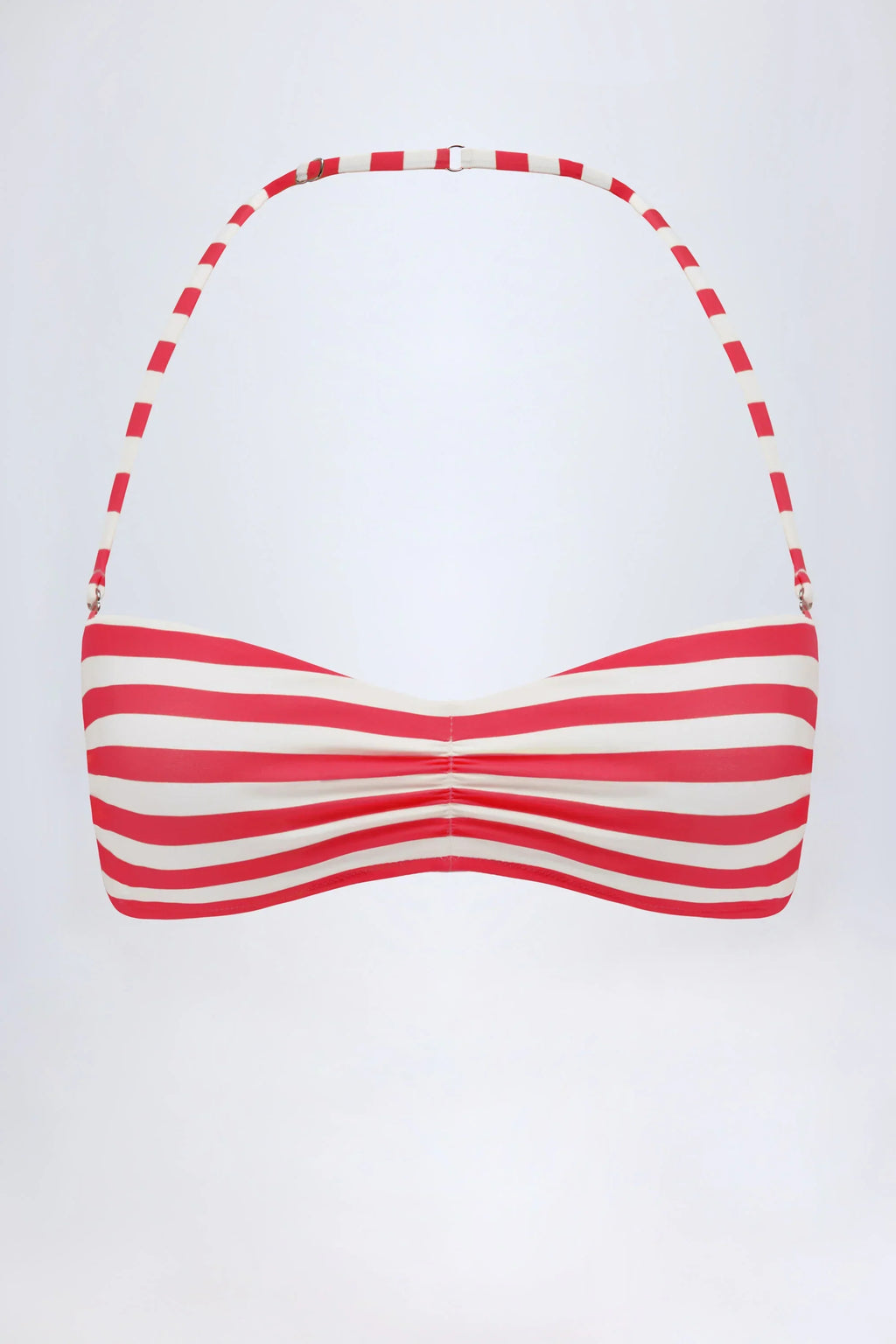 Multiway Bikini Top in Cherry Red Stripe