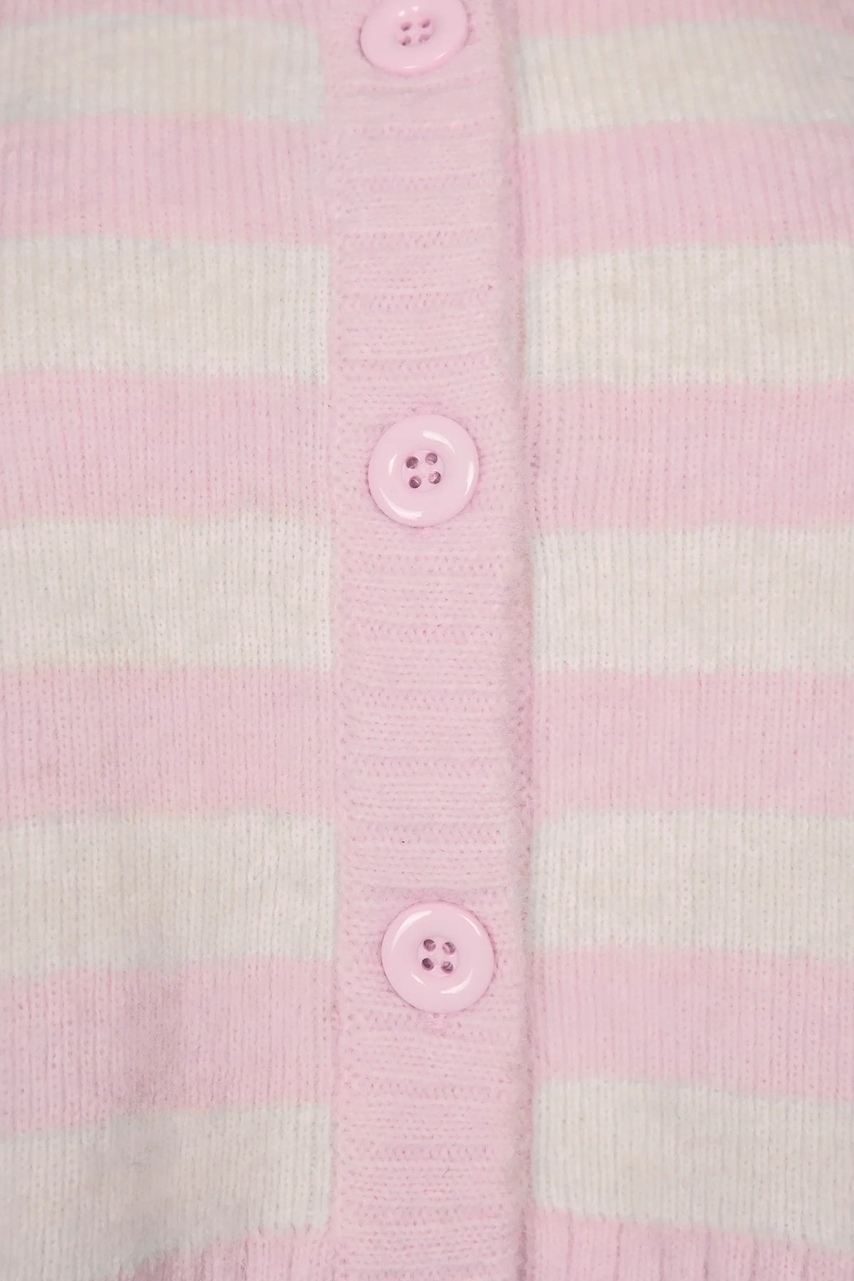 Soft Knit Stripe Cropped Cardigan in Pink Stripe