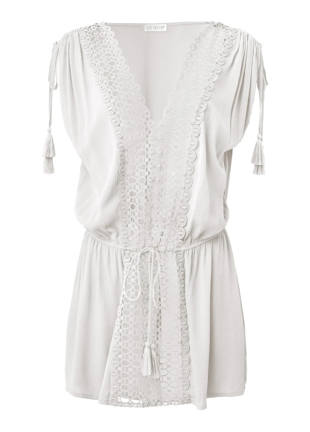 Sleeveless Cover Up Dress Pearl White