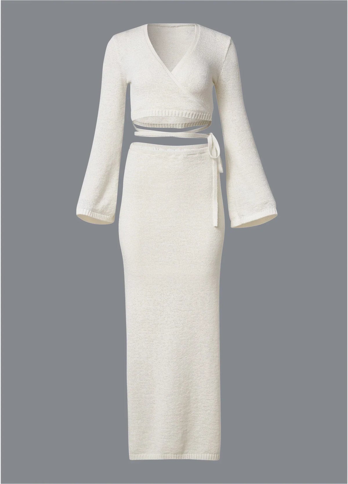 Two Piece Sweater Dress Cloud Dancer