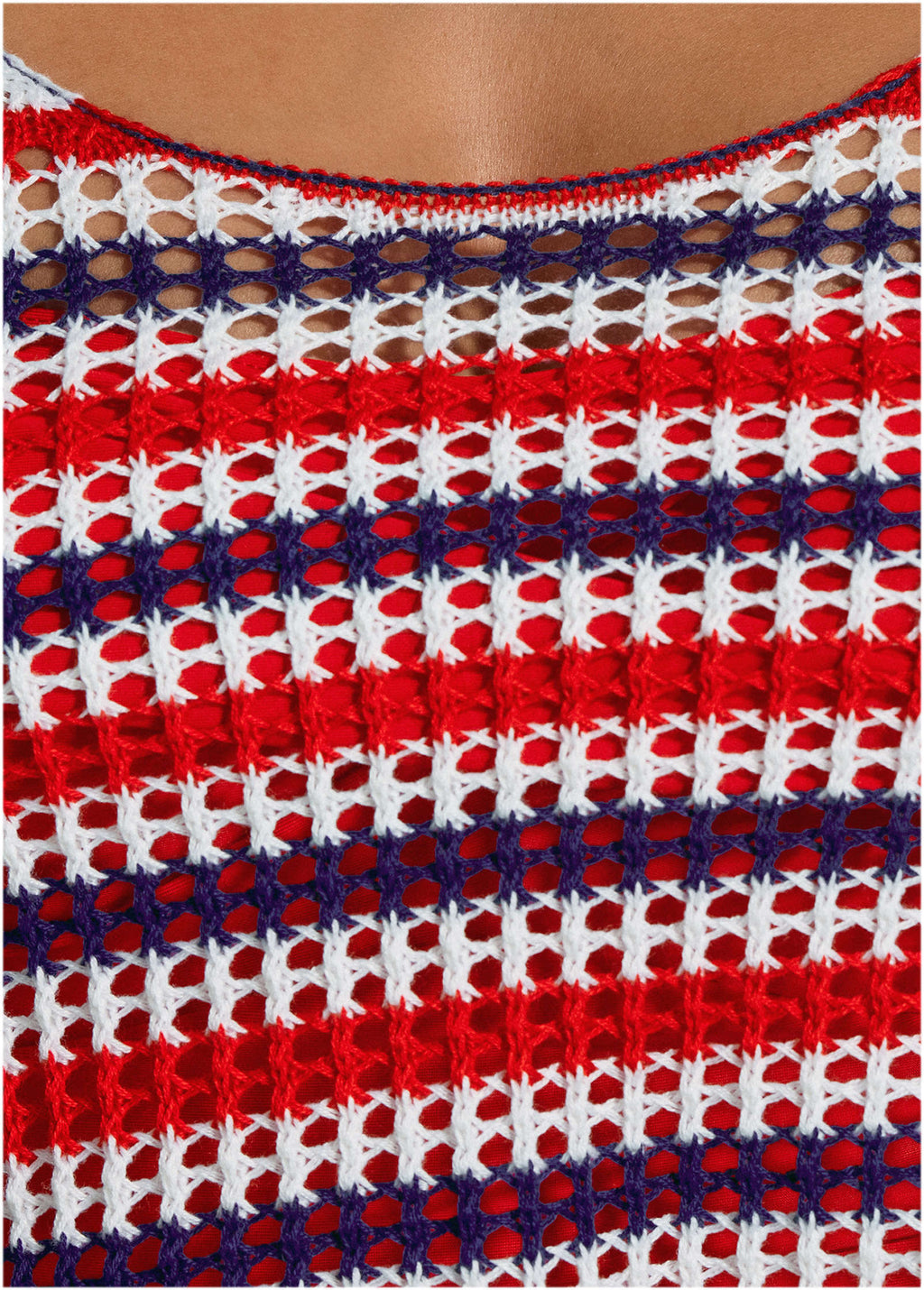 Crochet Cover Up Tank Top Americana