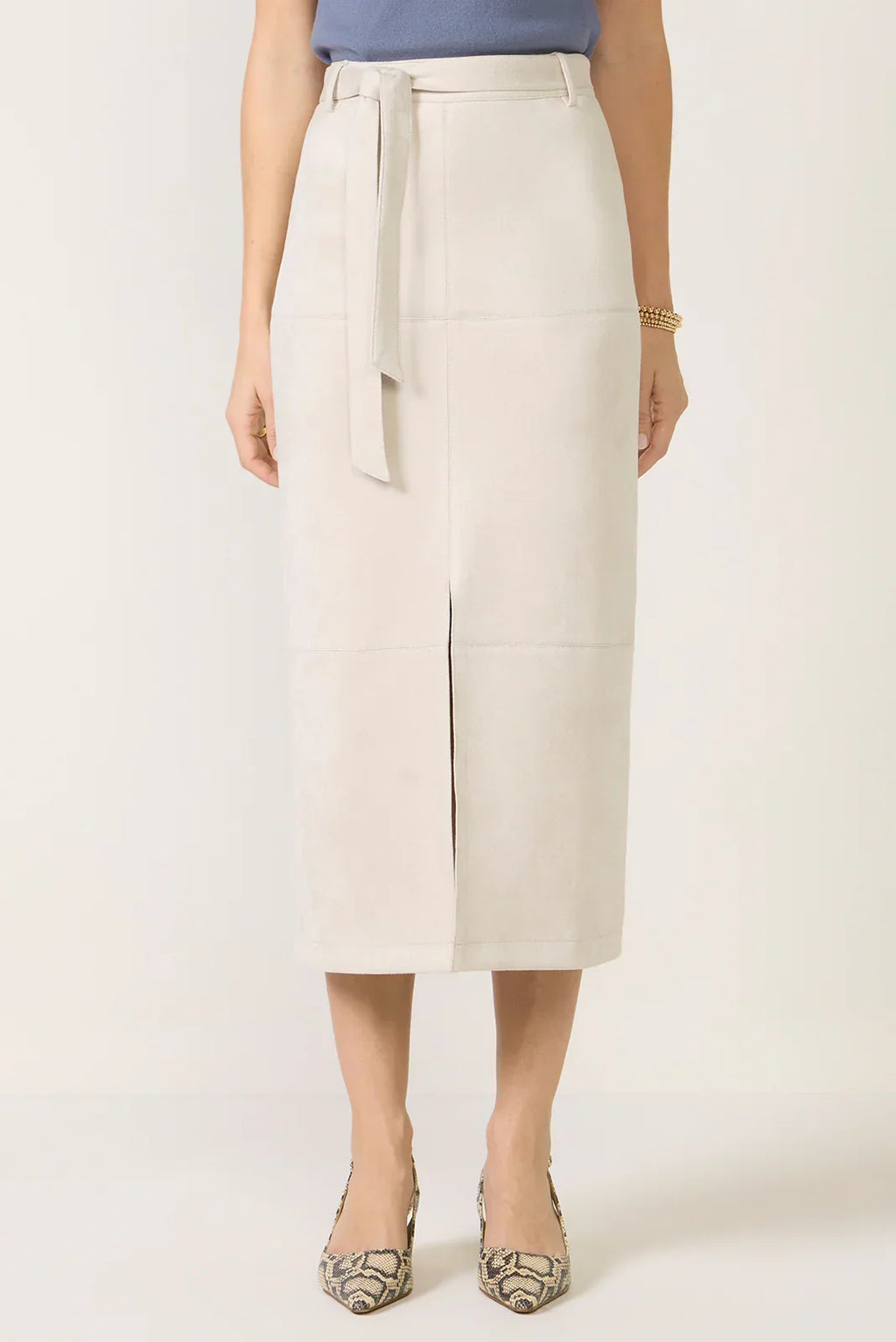 Paula Suede Midi Skirt