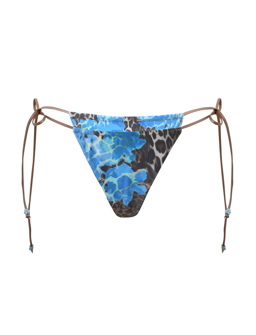 AVE BIKINI BOTTOM BLUE LEOPARD