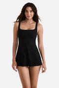 Harper Swim Dress Black Lido Rib
