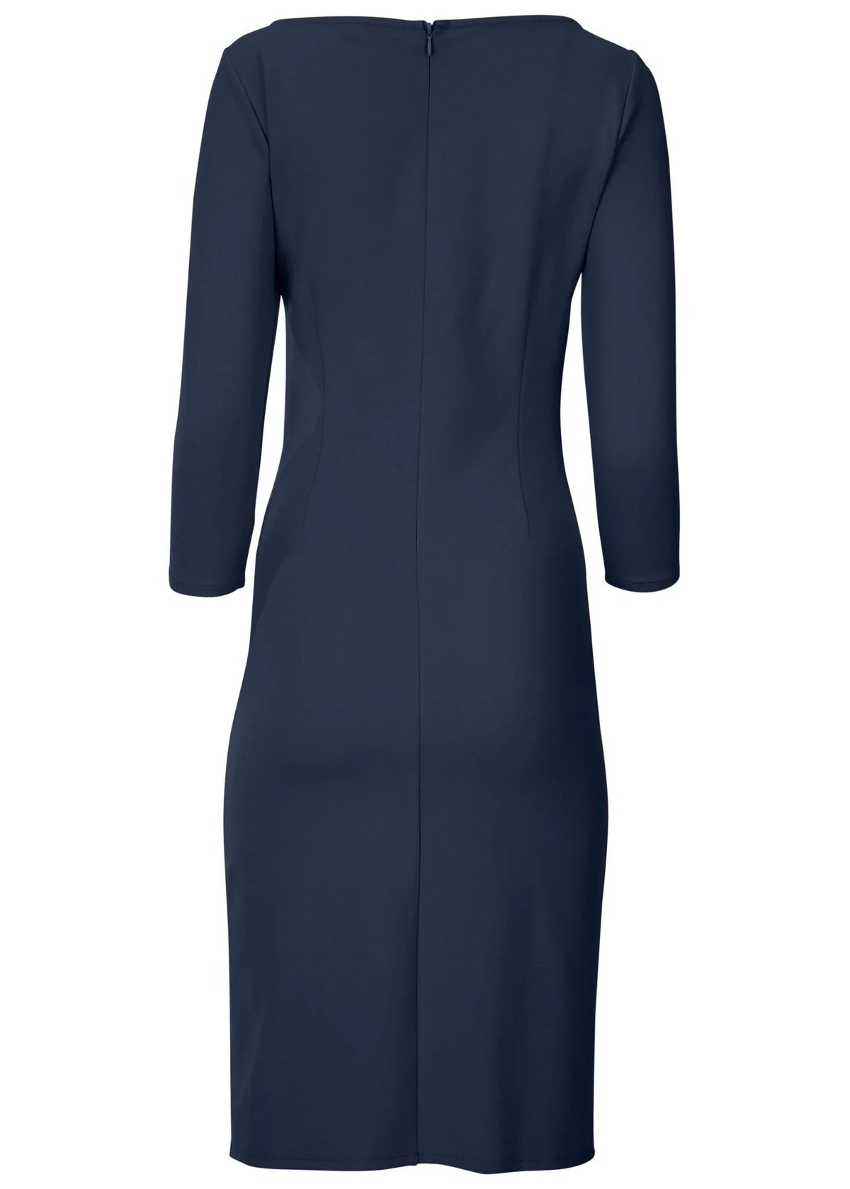 Ponte Ruched Dress Navy