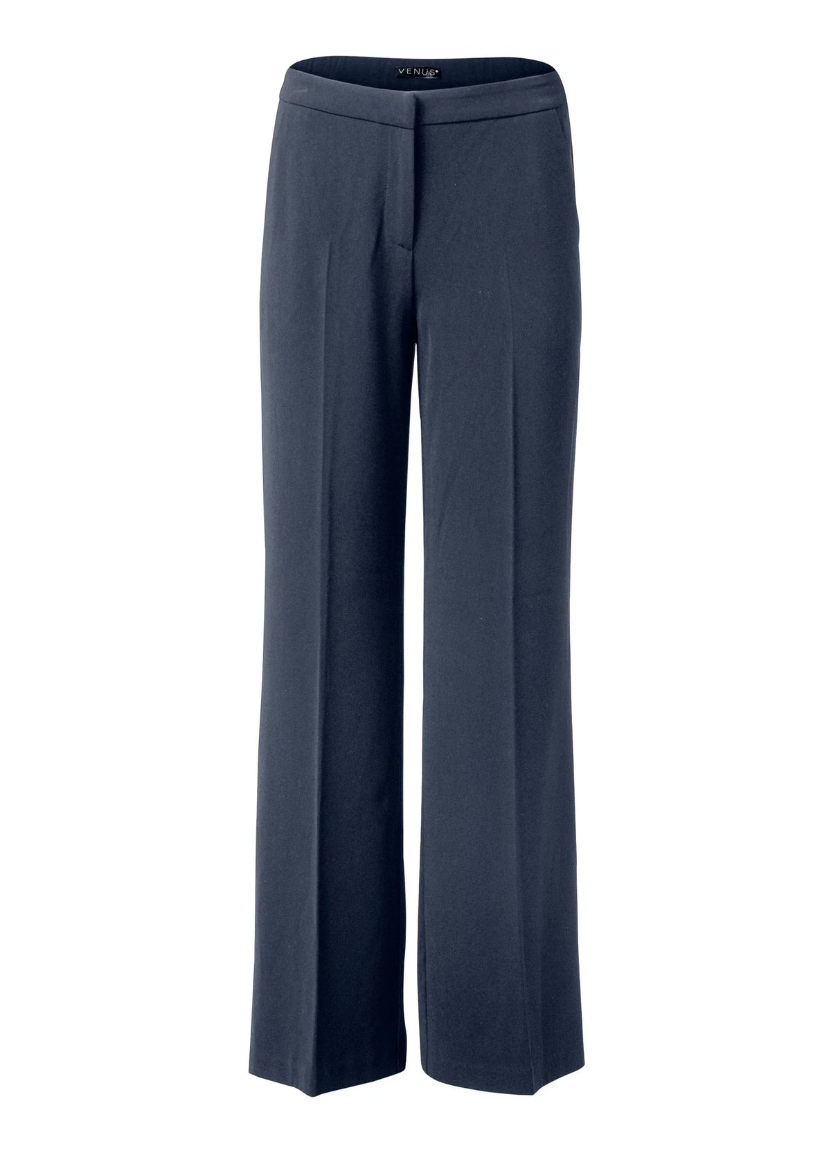 High Rise Wide Leg Trousers Navy