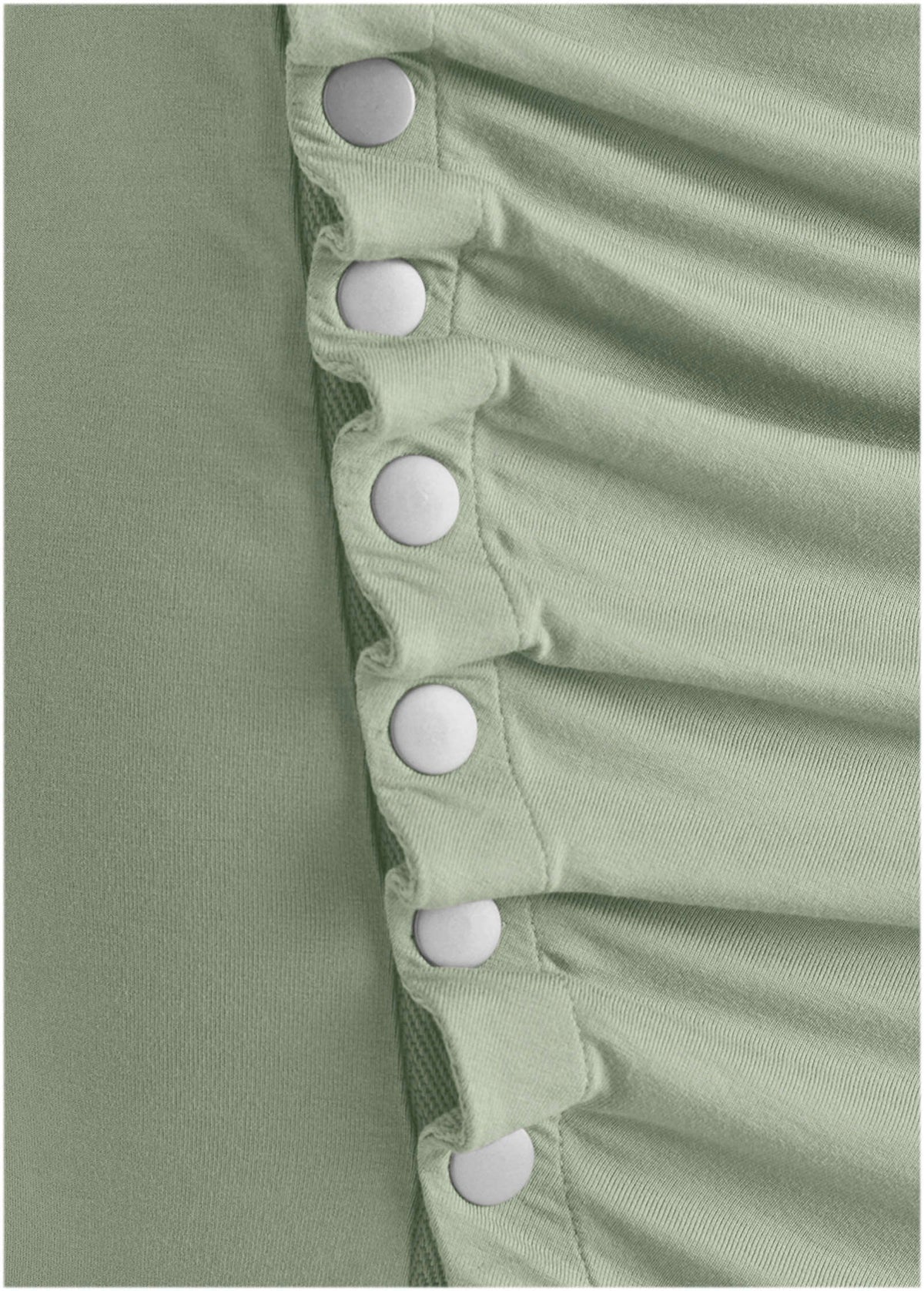 Button Detail Dress Iceberg Green