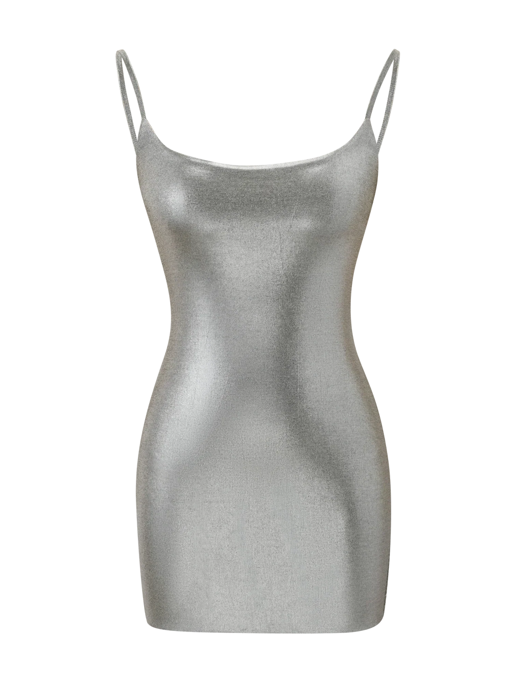MINERVA MINI DRESS 20 LIQUID SILVER