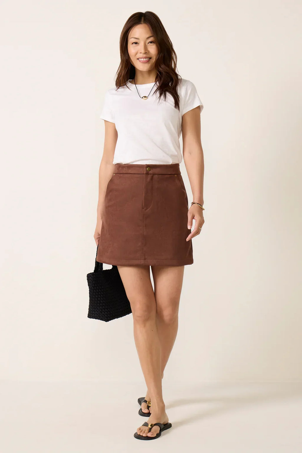 Claudia Suede Mini Skirt
