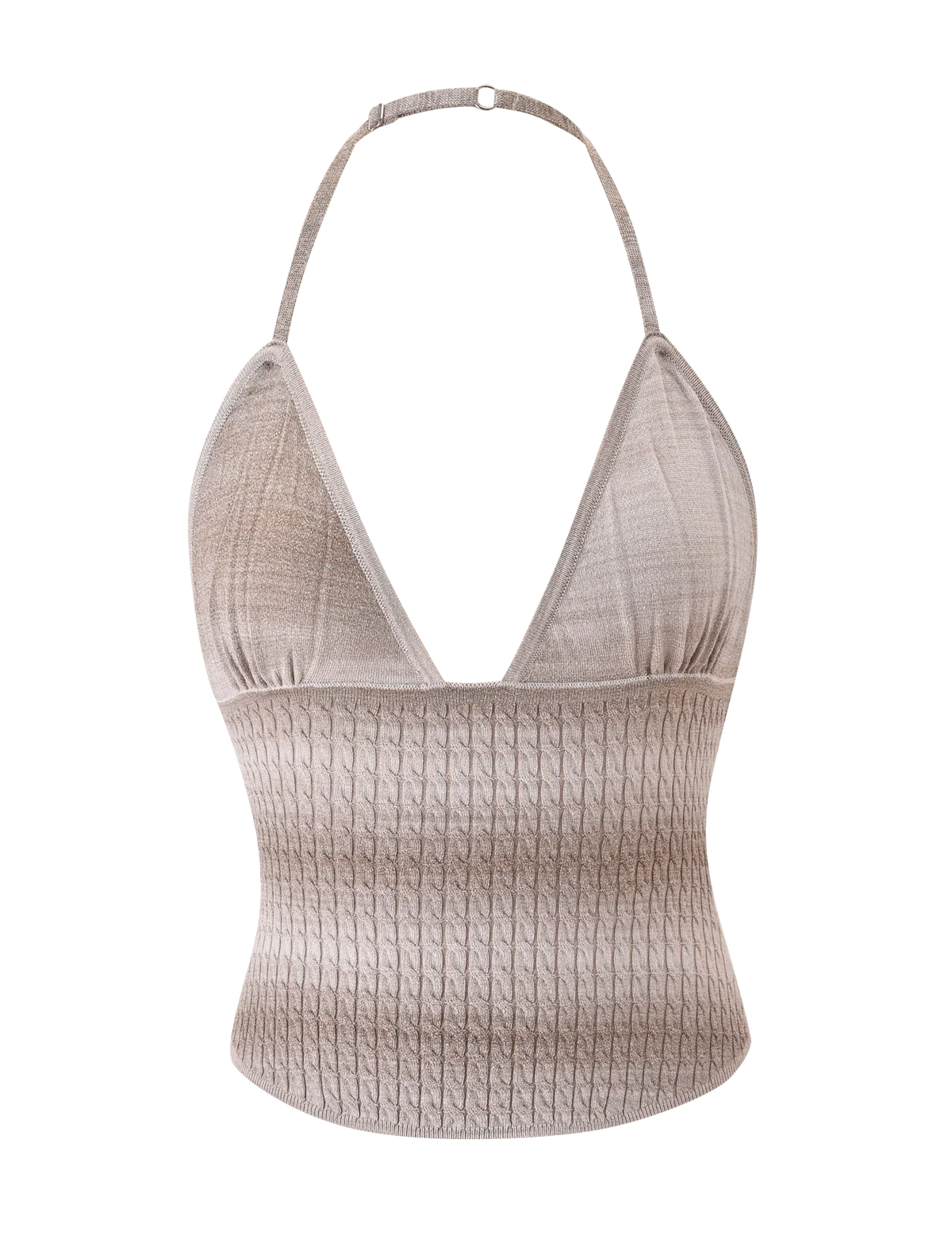 MARISSA KNIT CAMI TAUPE OMBRE STRIPE