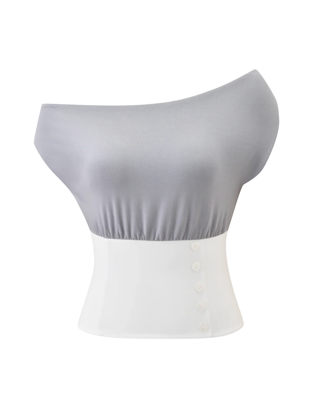 ALYSSA OFF SHOULDER TOP GREY