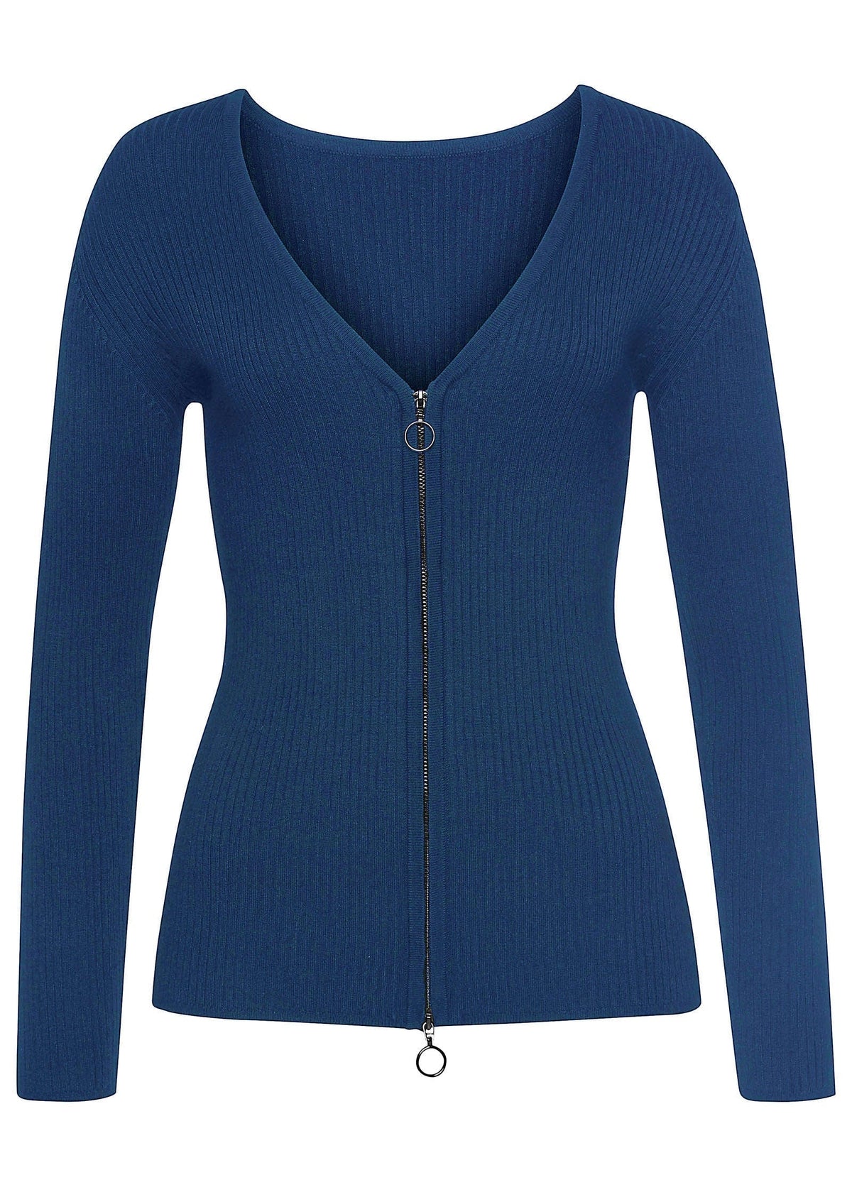 Zip Up Sweater Blue