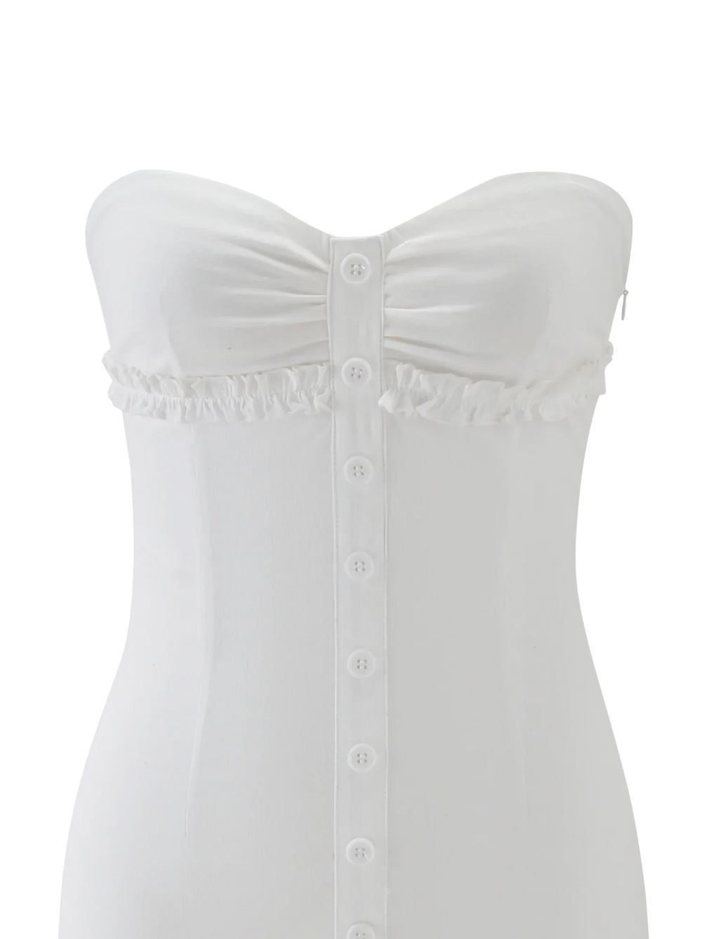 KITTIE STRAPLESS DRESS WHITE