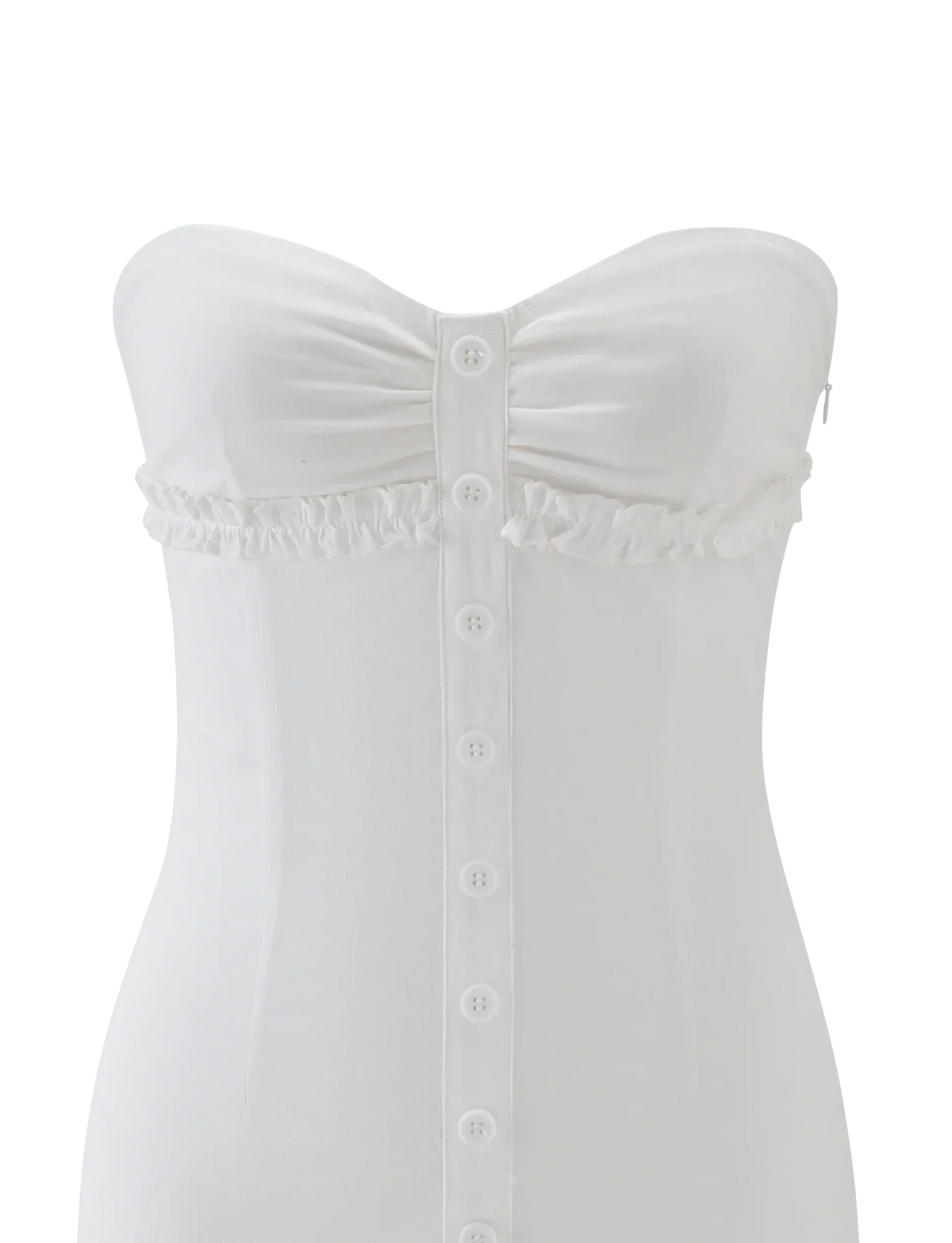 KITTIE STRAPLESS DRESS WHITE