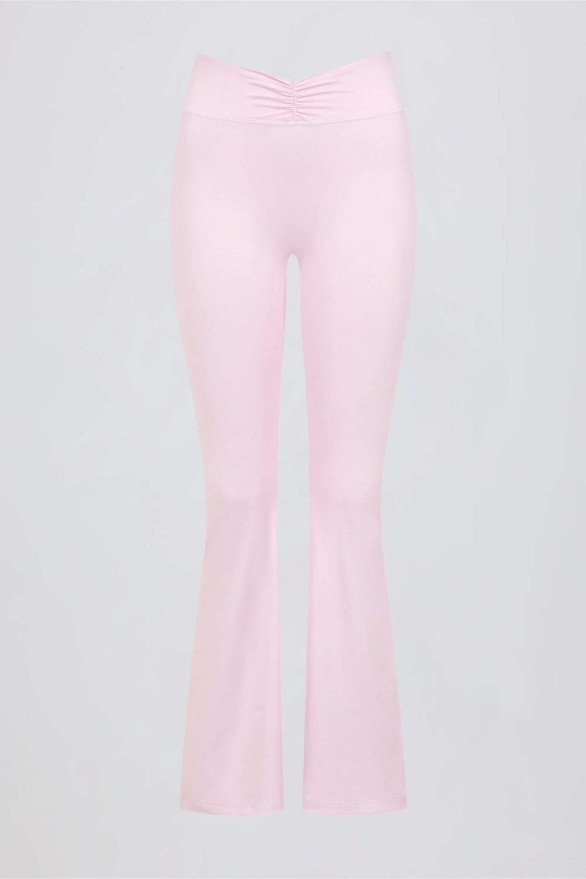 Brushed Jersey Ruched Flared Trousers in Bloom