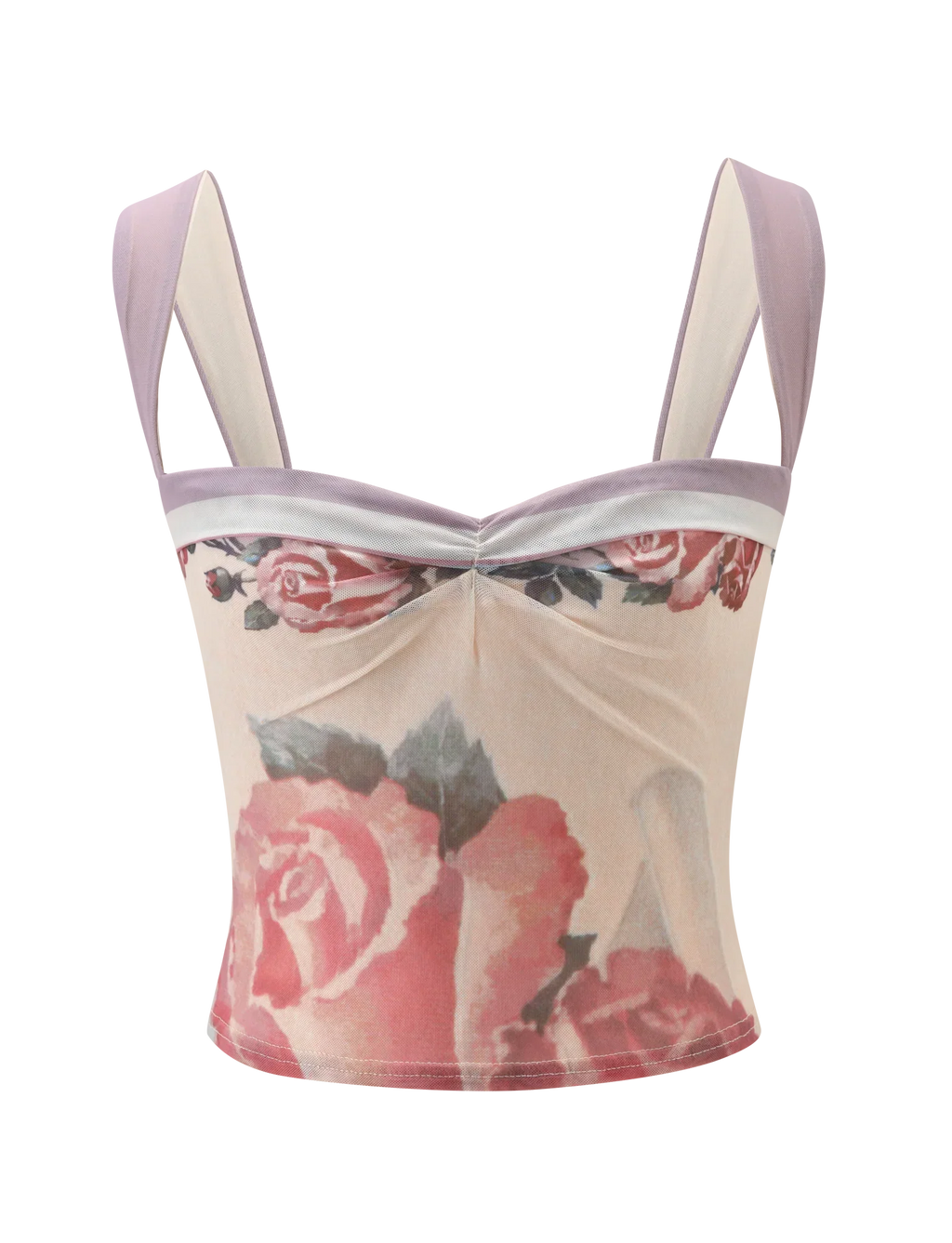 RAFFIE PRINTED CORSET POSTCARD FLORAL