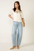 Tilly Satin Zip Up Top