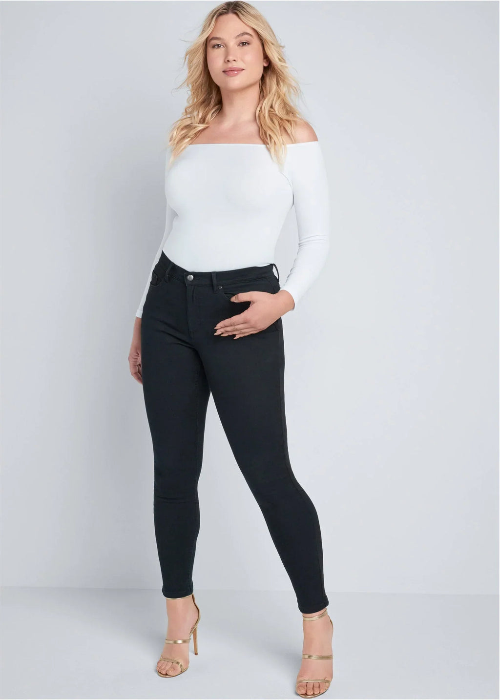 Heidi Skinny Jeans Black Denim