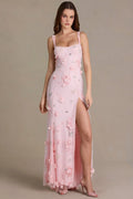 Embellished Corset Gown in Baby Pink