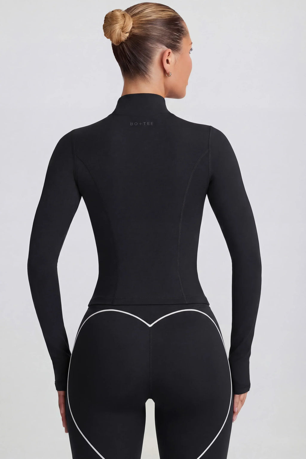 Soft Active Zip Up Jacket in Black