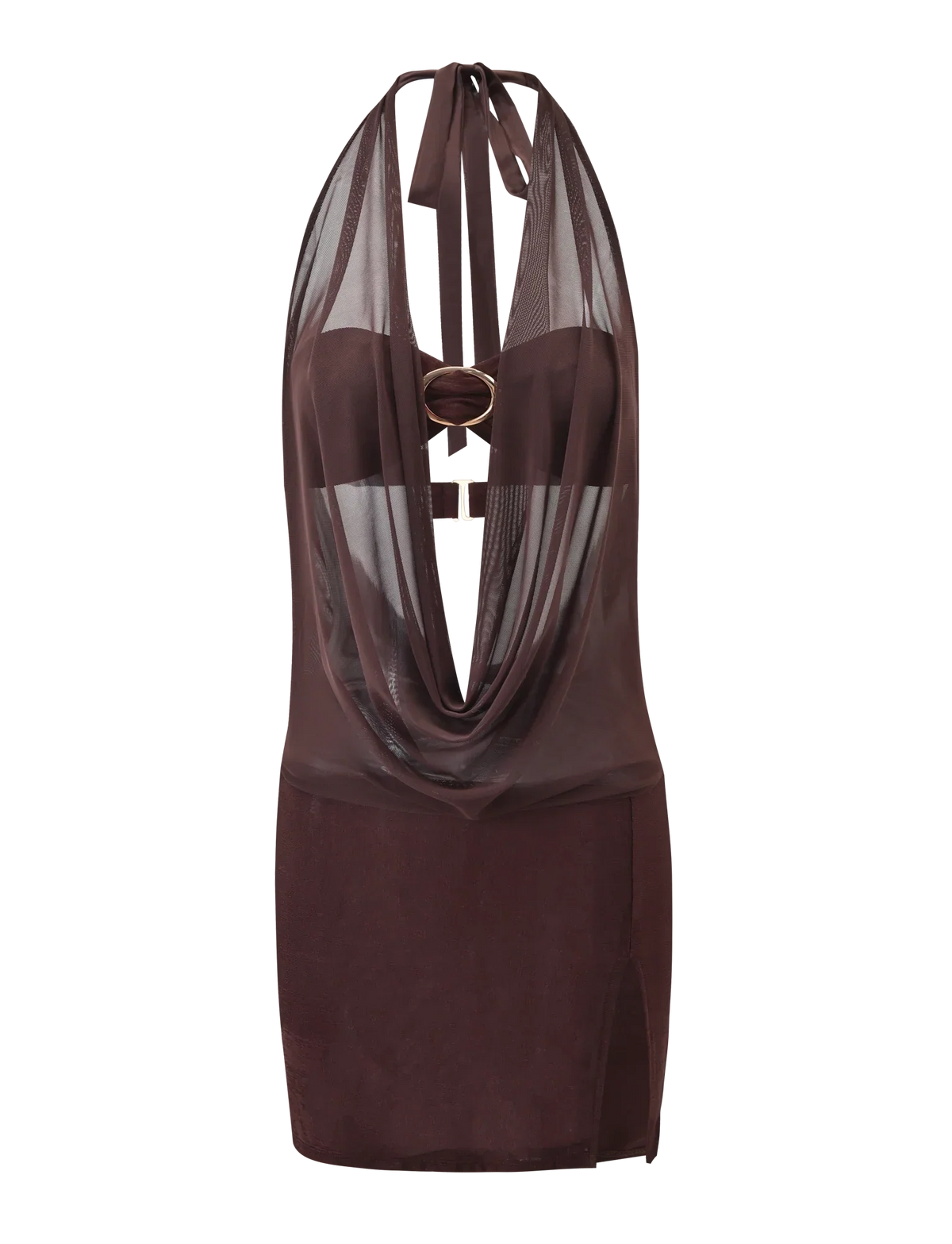 MAKENA TWO PIECE DRESS CHOCOLATE