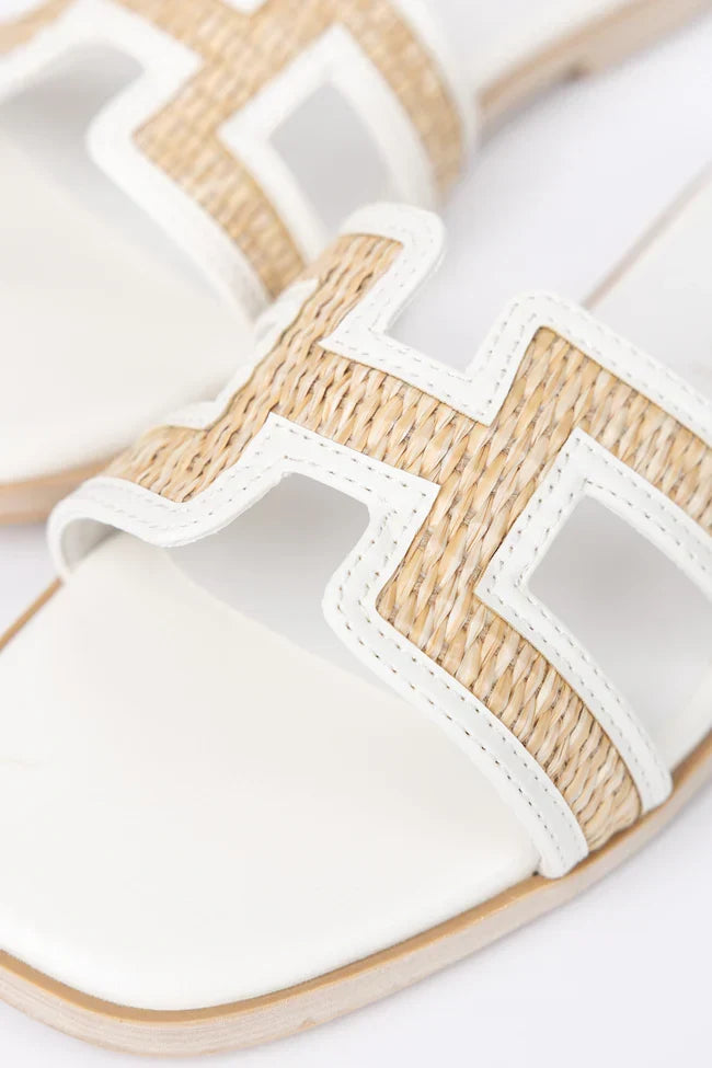 Ena White Sandals