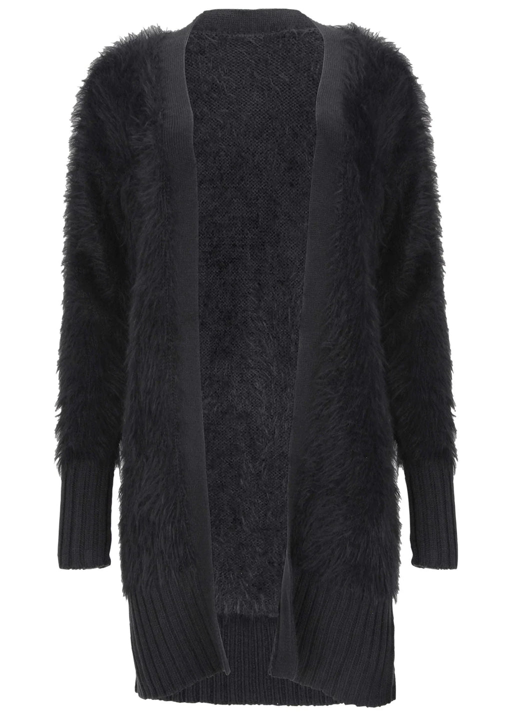 Eyelash Cardigan Jet Black