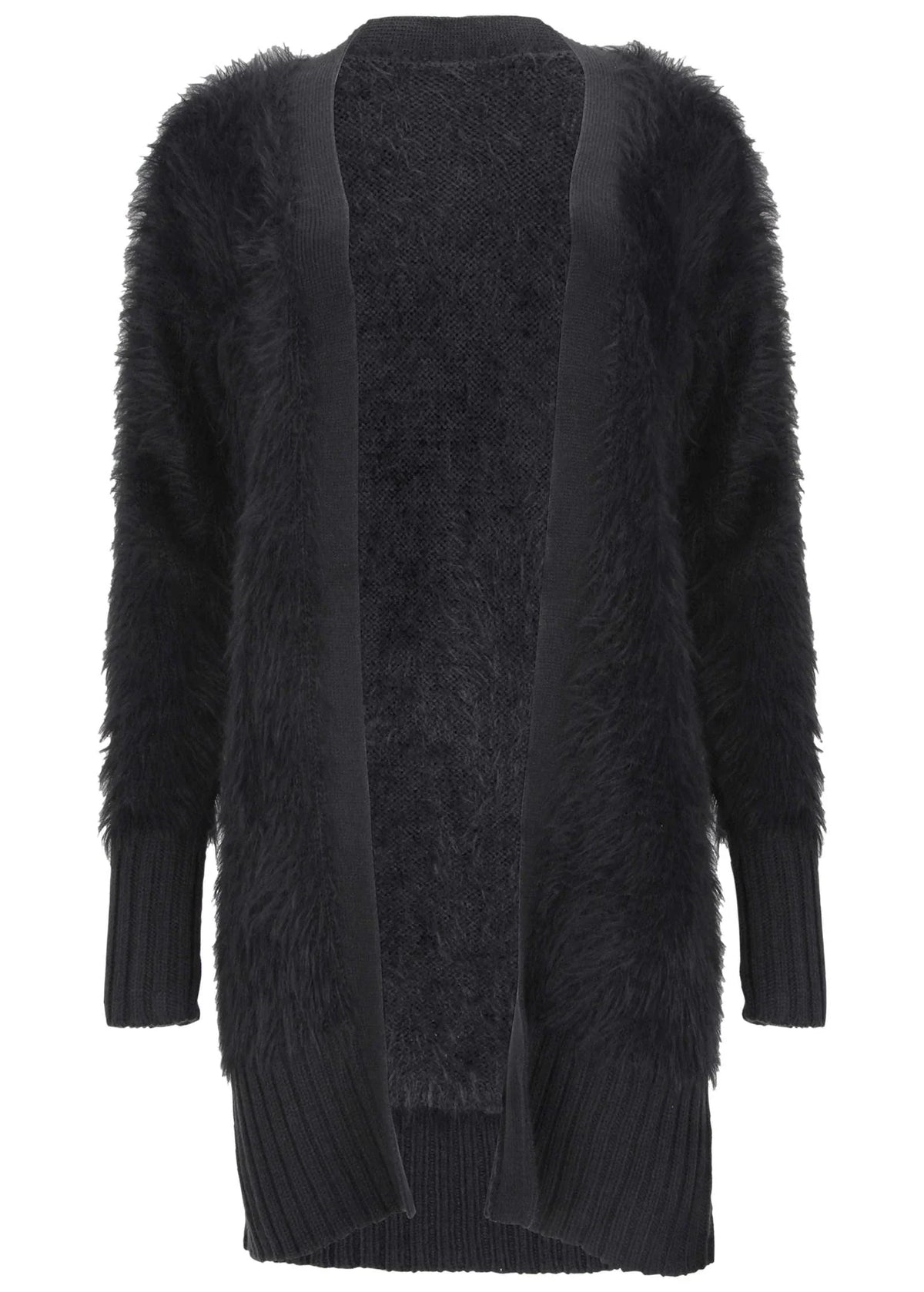 Eyelash Cardigan Jet Black