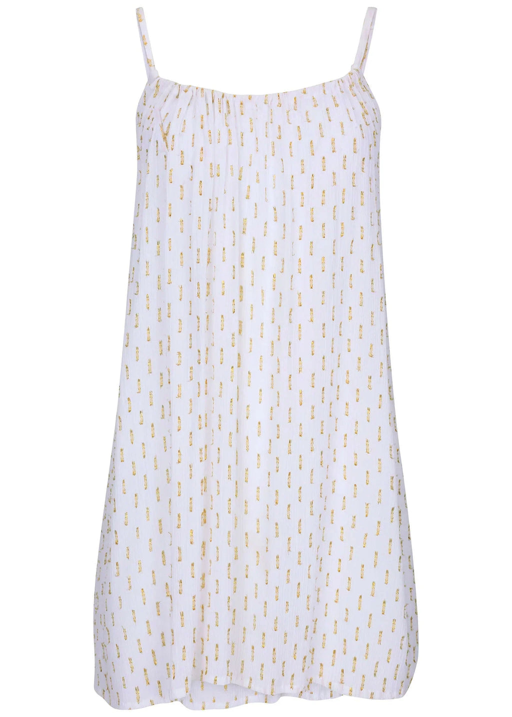 Lurex Cover Up Dress Pearl White